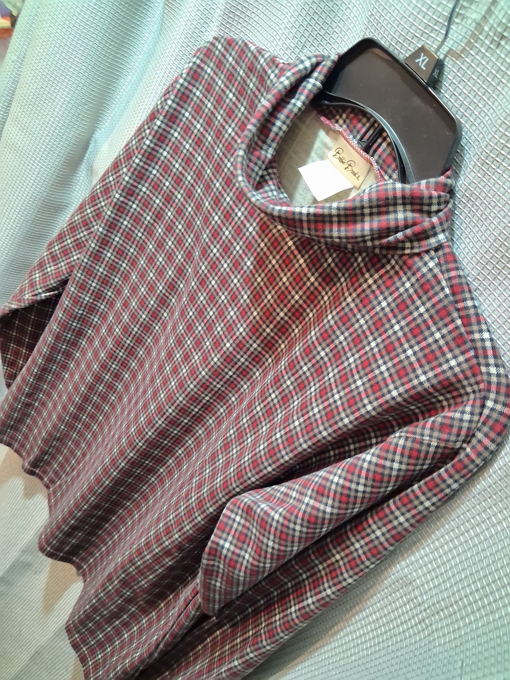 Bobbie Brooks Red Plaid Turtleneck Long Sleeve Shirt